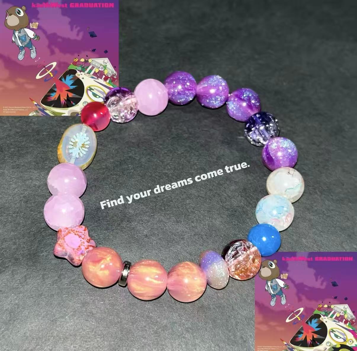 Dreamy Purple Beaded Bracelet - Colorful Music-Inspired Friendship Gift