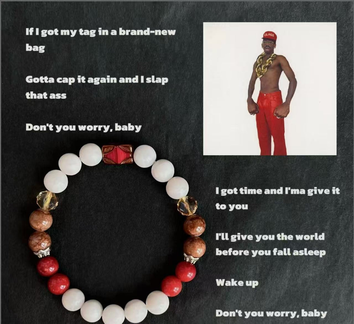 DON'T TAP THE GLASS — Tyler, The Creator Beaded Bracelet