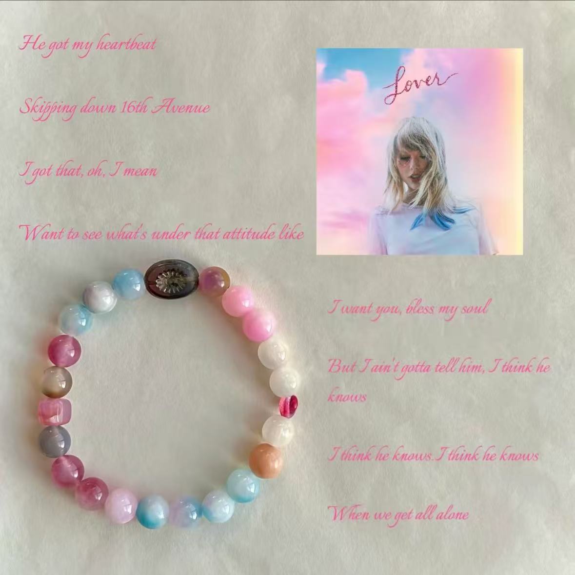 Lover — Taylor Swift Beaded Bracelet