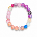 Dreamy Purple beaded bracelet on white background
