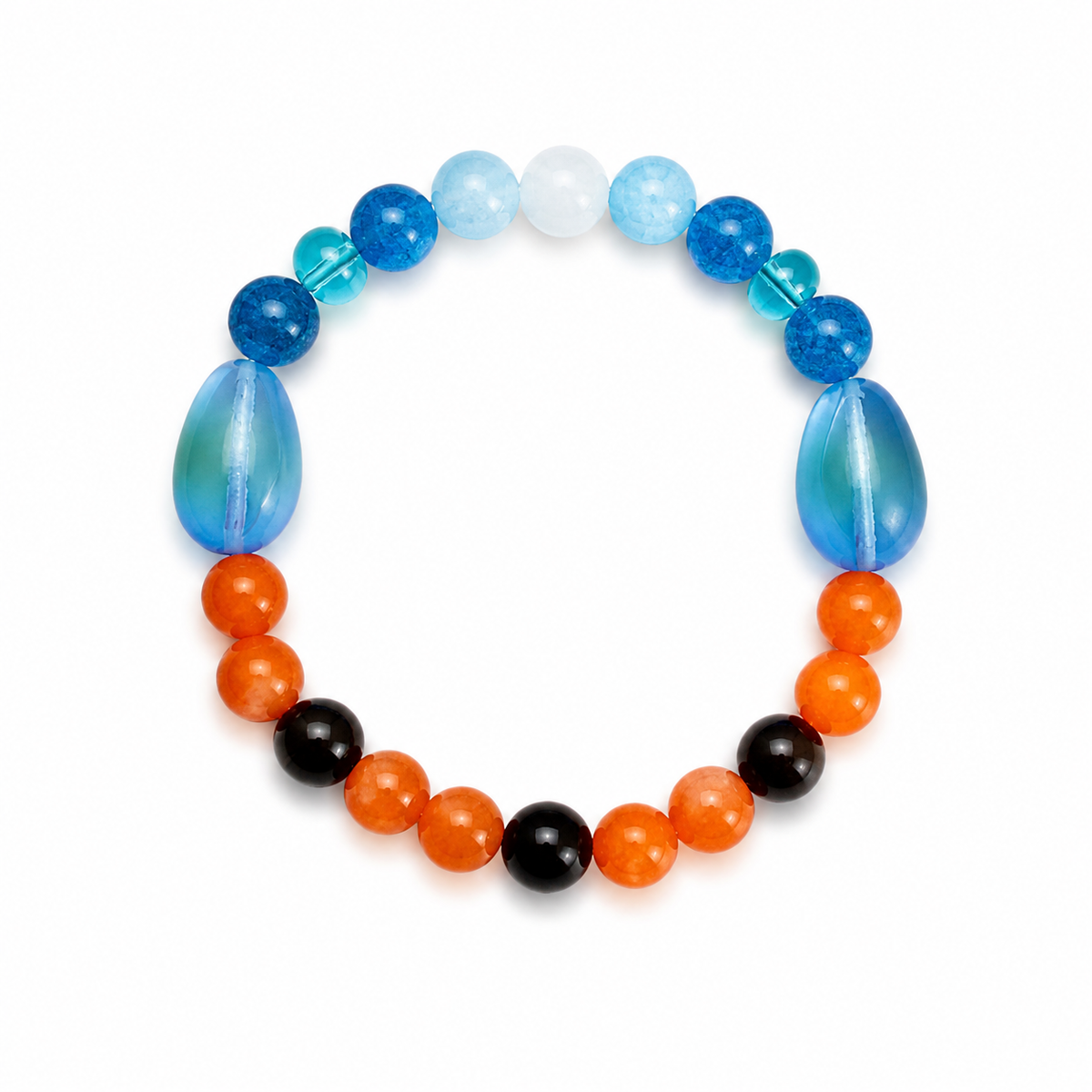 H.E.R. beaded bracelet on a white background