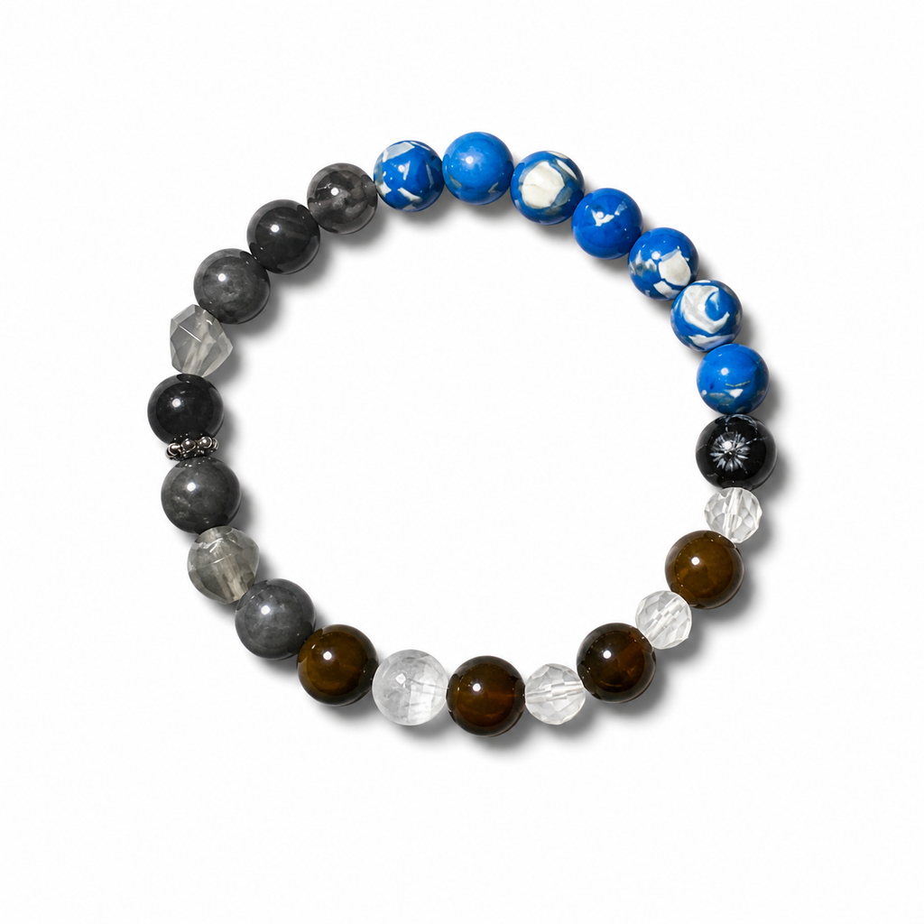 One of Wun beaded bracelet on white background