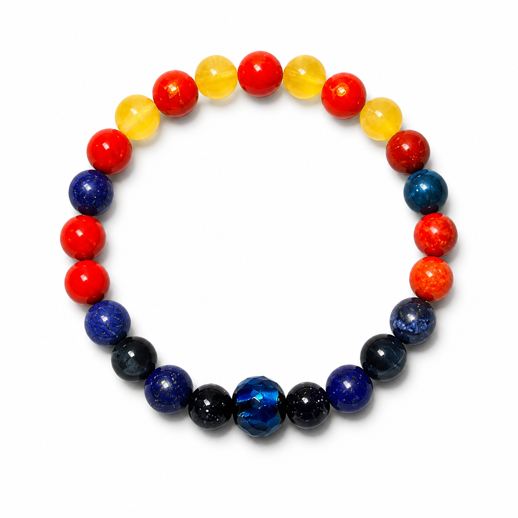 Starboy beaded bracelet on a white background